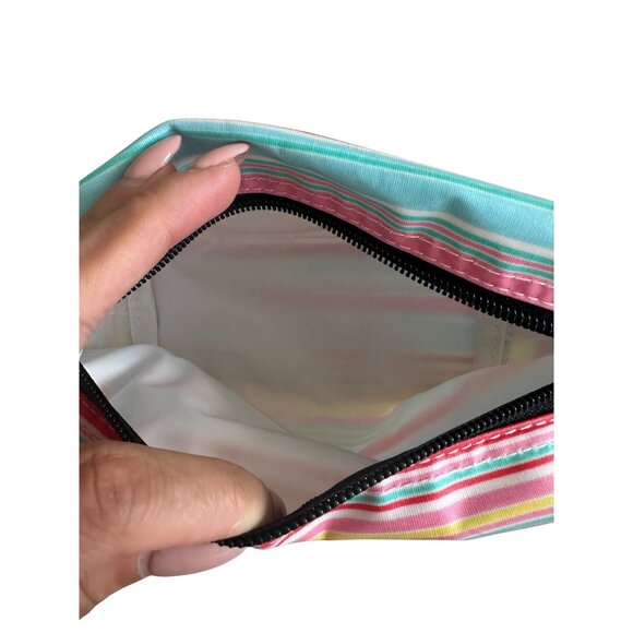 SCOUT Tiny Pleasures Striped Cosmetic Toiletry Makeup Bag NEW NWT - Picture 6 of 6